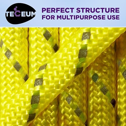 Vista 144 de TECEUM - Cuerda resistente 1000 de 1000 / 200 / 100 / 50 pies, más de 40 colores, cuerda para supervivencia y campamento, cuerda de nailon Patriot