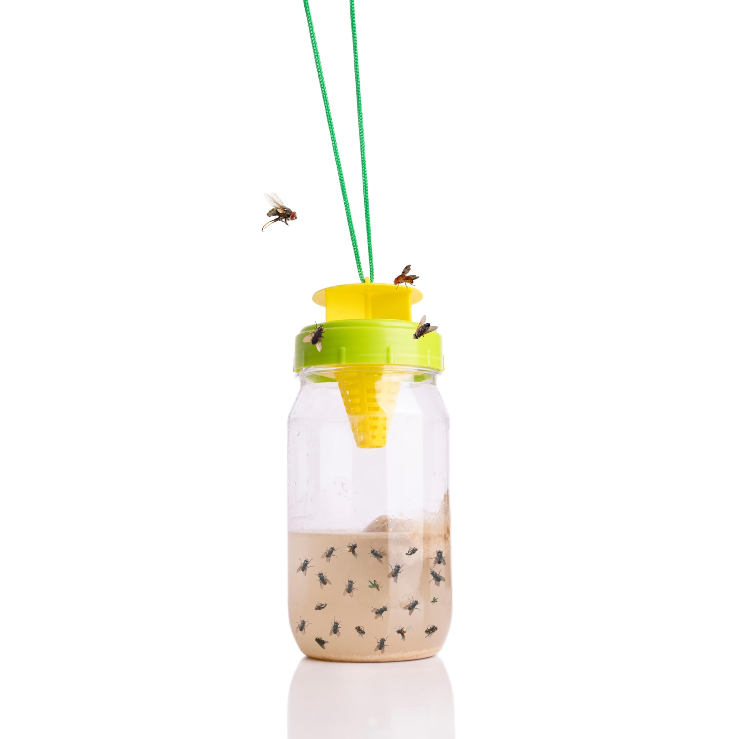 Garden Mile Ready Baited Fly Catcher - Reusable Wasp Catcher, Bee Trap, Hornet Traps, Fruit Fly Trap, Hornet Trap For Indoor And Outdoor Wasp Repellent Fly Trap