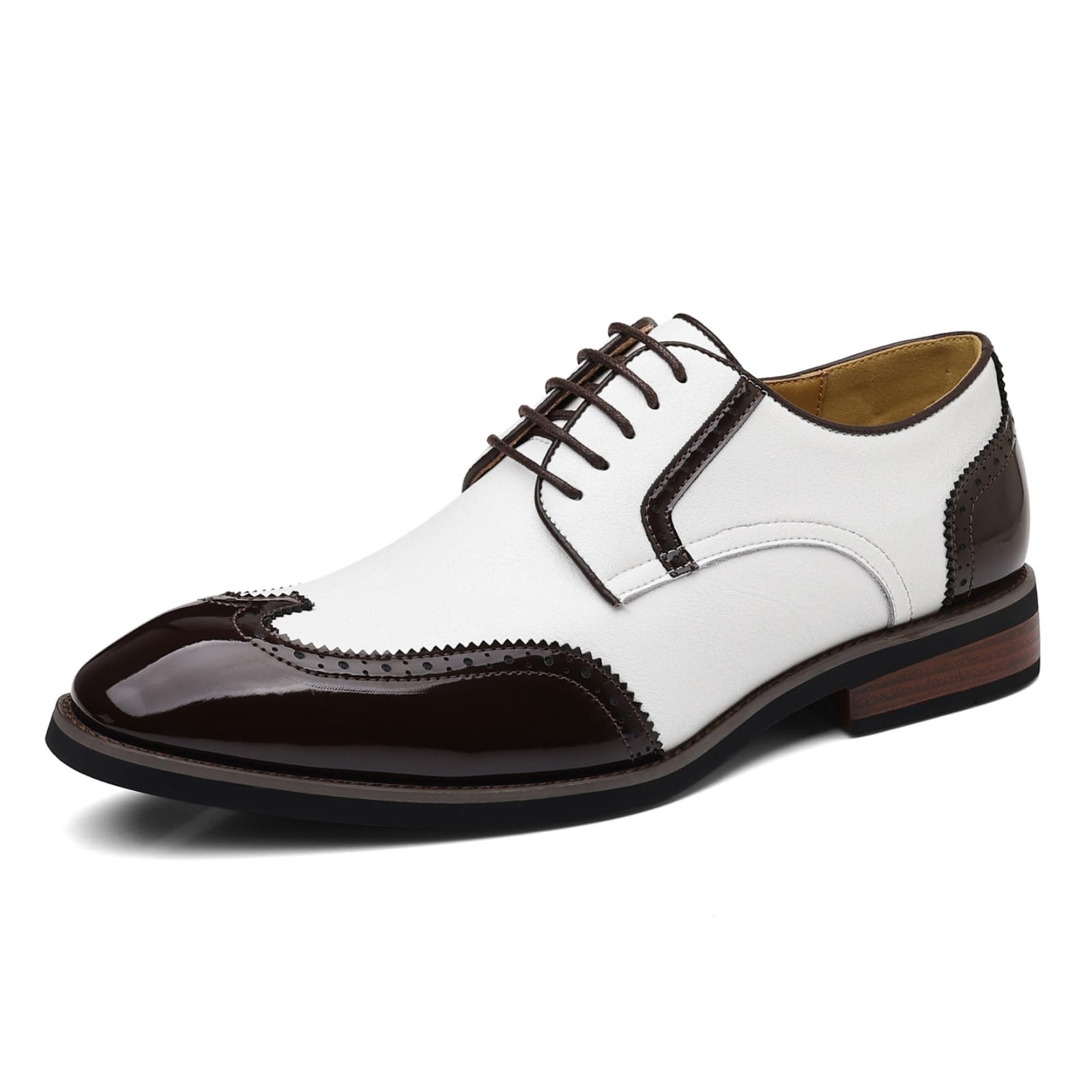 Scarpe Oxford da Uomo Scarpe Stringate Eleganti Brogue in Pelle A Punta Classiche per Ufficio E Matrimonio