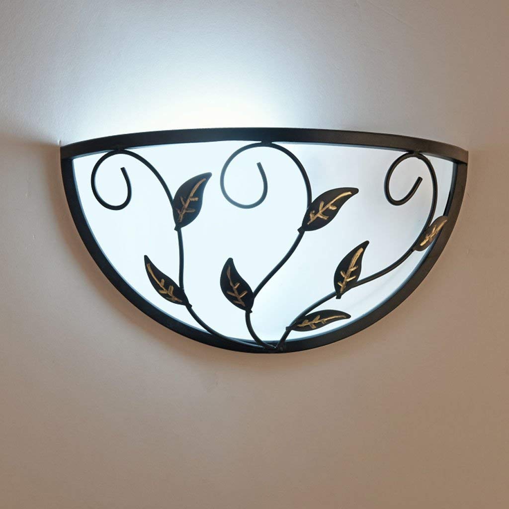 Applique Murale Créative de Personnalité, Applique Murale En Verre de Jardin En Fer Forgé À Led Allée Couloir Chevet Lumières Décoratives Applique Murale