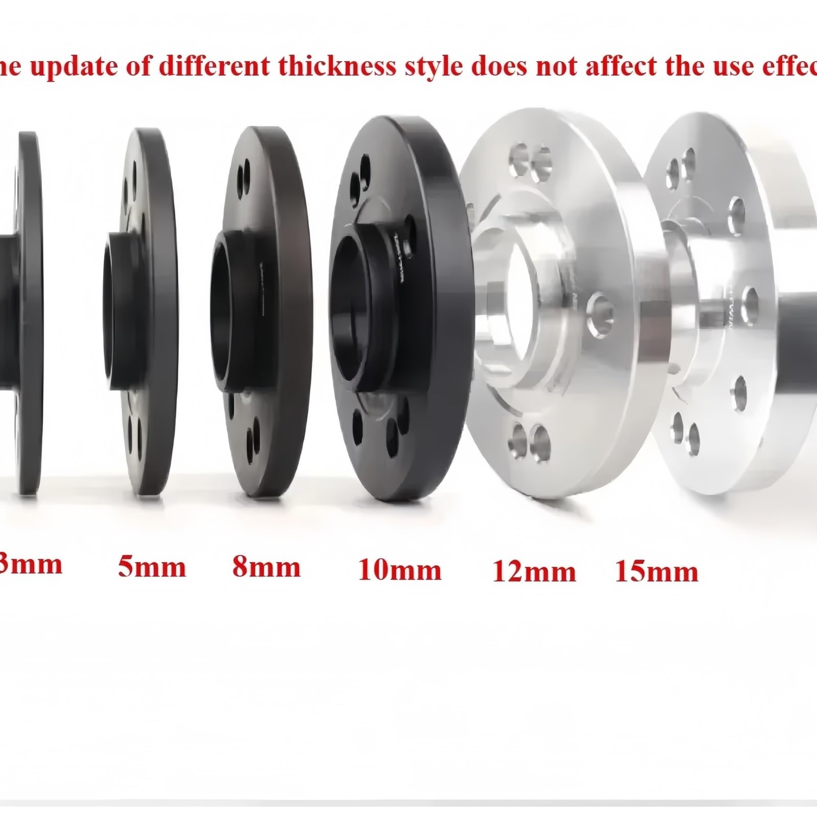 Entretoises de roue conversion PCD 5x10 0/5x112, 2 pièces, voiture 57.1 à 73.1mm pour VW 3/5/8/10/12/15/20mm(12mm x 2Pieces)
