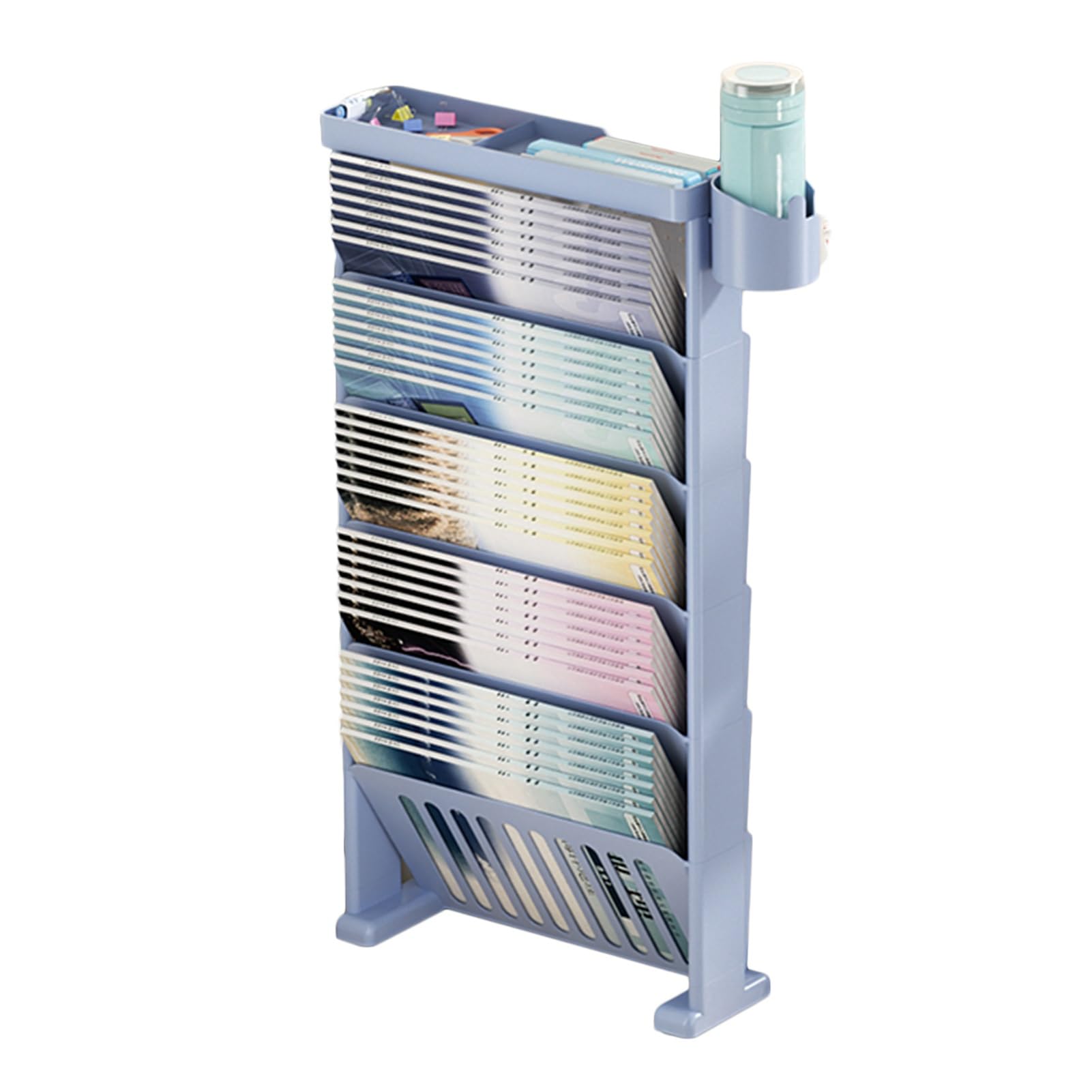 Mobile Bookshelf with Wheels,Tree Storage Shelves,6 Tier Movable Bookshelf,Deskside Bookshelf,Ideal for Home,Office,Classroom