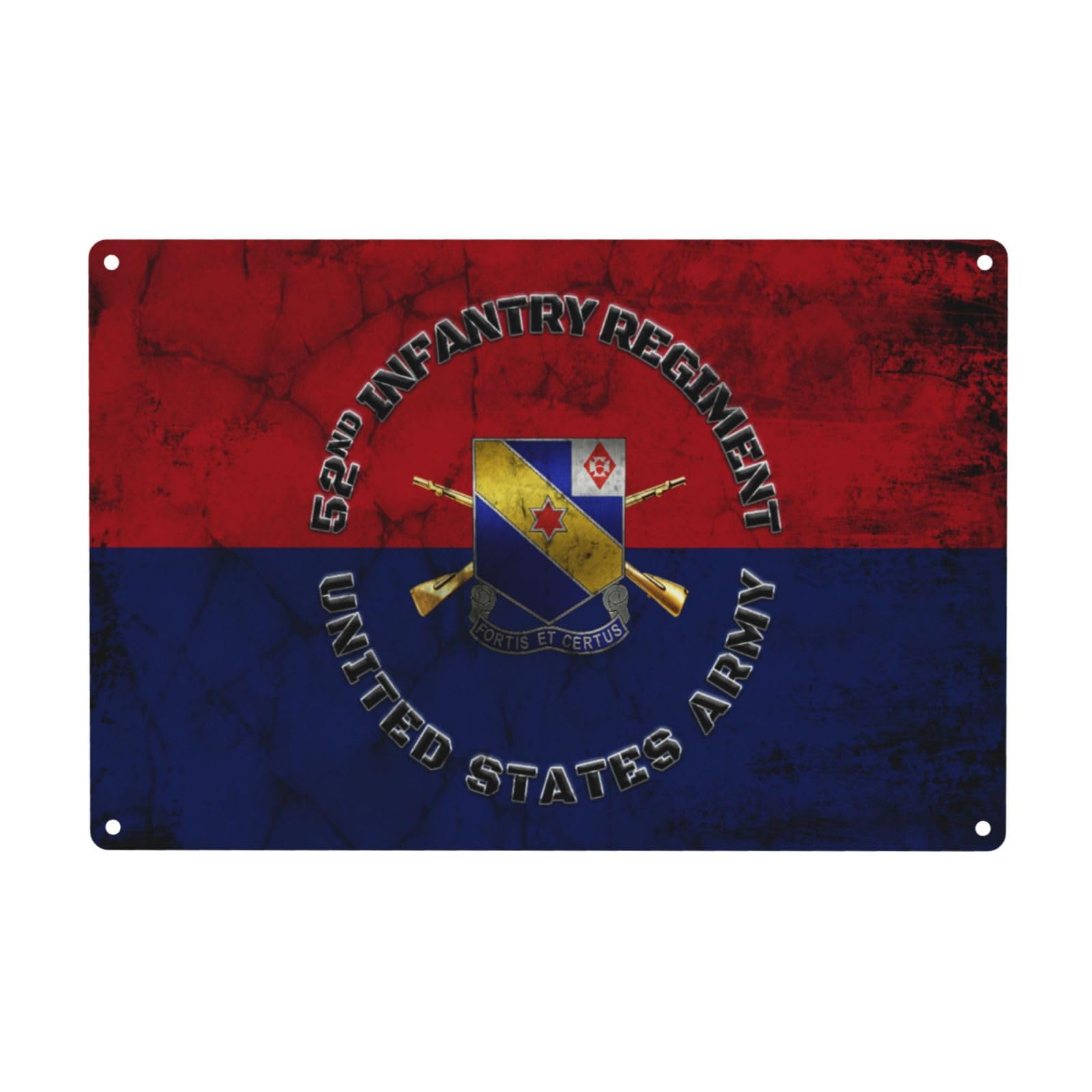Drapeau du 52E Régiment Idée Cadeau Plaque Métal Collection - 2