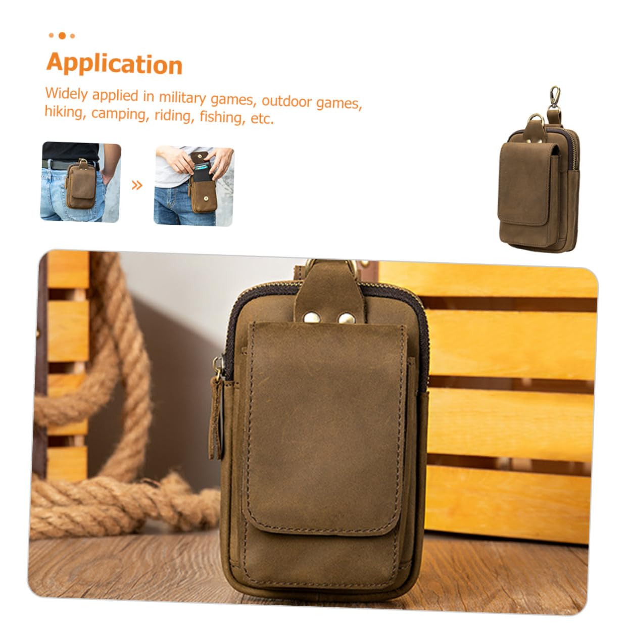 Gatuida Pochette pour Téléphone Portable Étui de Ceinture Compact et Léger pour Ranger Clés Écouteurs et Accessoires