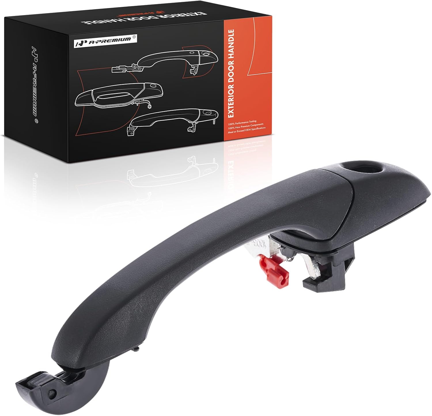 A-Premium Front Left Driver Side Exterior Door Handle with Keyhole Compatible with Jeep Compass 2007-2017, MK Series Patriot 2007-2017 & Dodge Caliber 2007-2012, Textured Black, Replace# 5074189AD