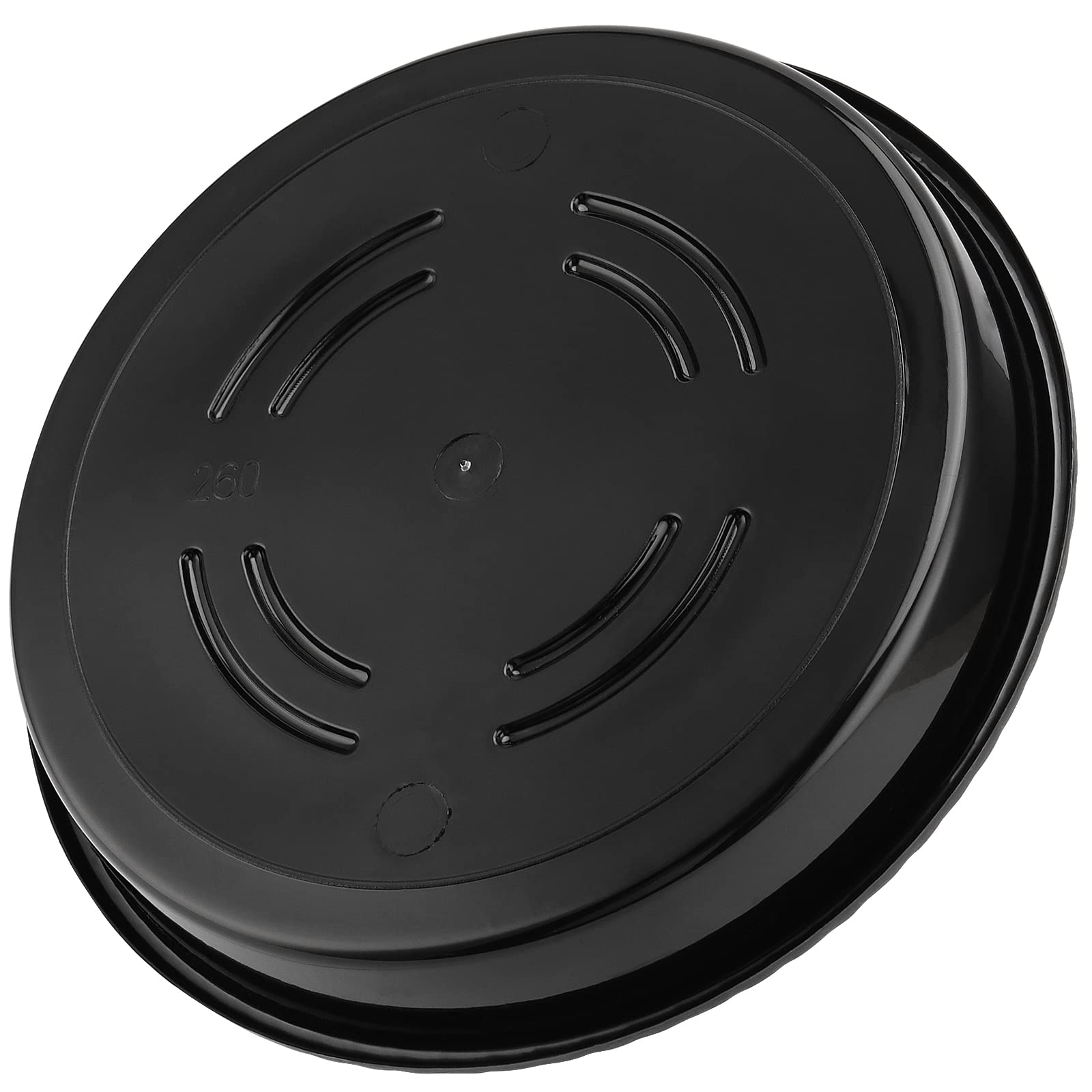 Lot de 15 dessous de pot de fleurs ronds en plastique - 30 cm - Noir - Pour l'intérieur et l'extérieur