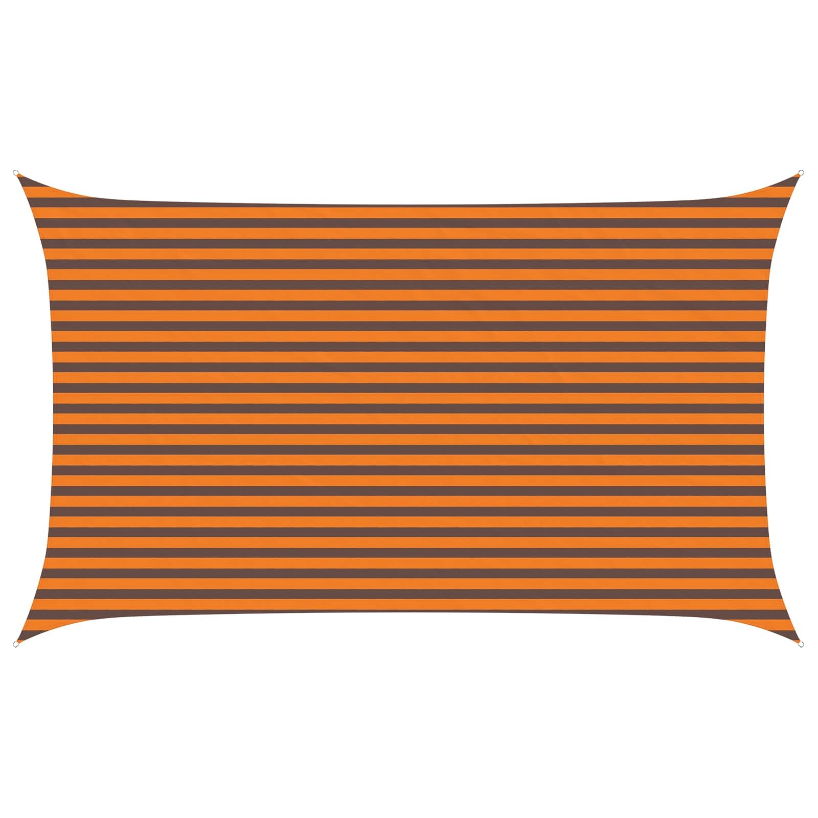 vidaXL Sun Shade Sail Orange and Brown 5 x 3 m 100% Polyester Oxford, Outdoor Shade, UV-Resistant, Rectangular Canopy, Polyester Cover, Modern Terrace, Water Resistant Poolside