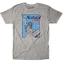 Natural Light Natty Statue of Liberty Funny American Fourth of July T-Shirt