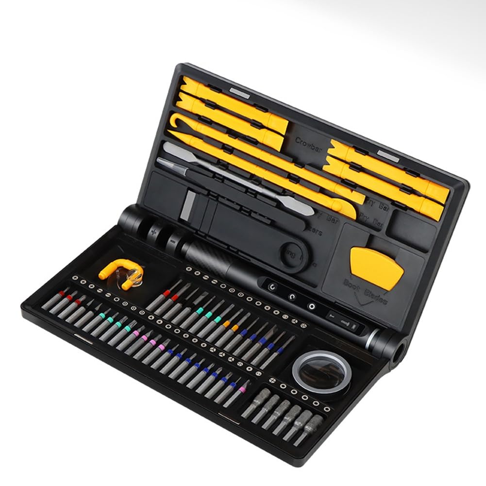 Ijsdnvjndx Men's As Shown Cordless Electric Screwdriver Set 71 In 1 Screwdriver Set With Led Light Pc Phone Repair Kit