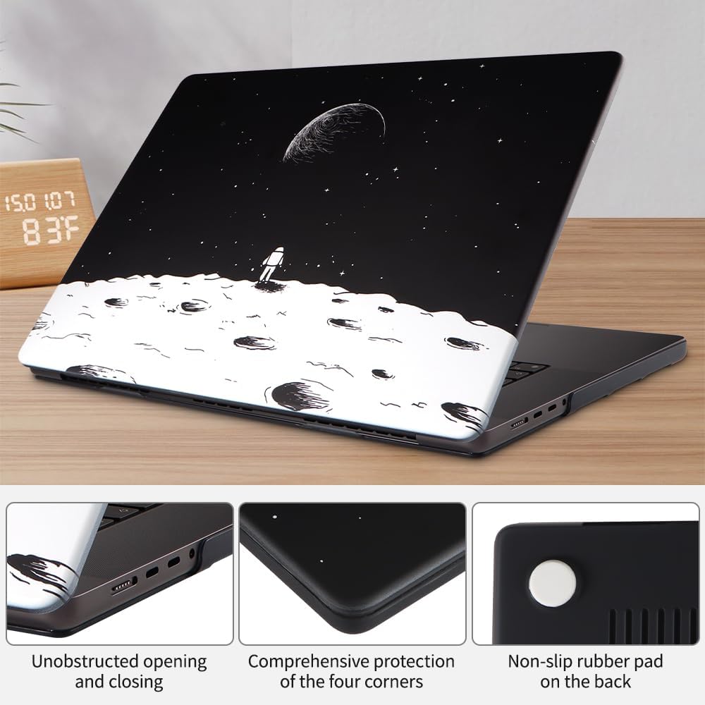 for MacBook Pro 16 Inch Case 2026 2024 2023 2021 M5 M4 M3 M2 M1 Pro/Max A3428 A3429 A3403 A3186 A2991 A2780 A2485 Matte Anti-Fingerprint Astronaut Hard Shell Protective Cover