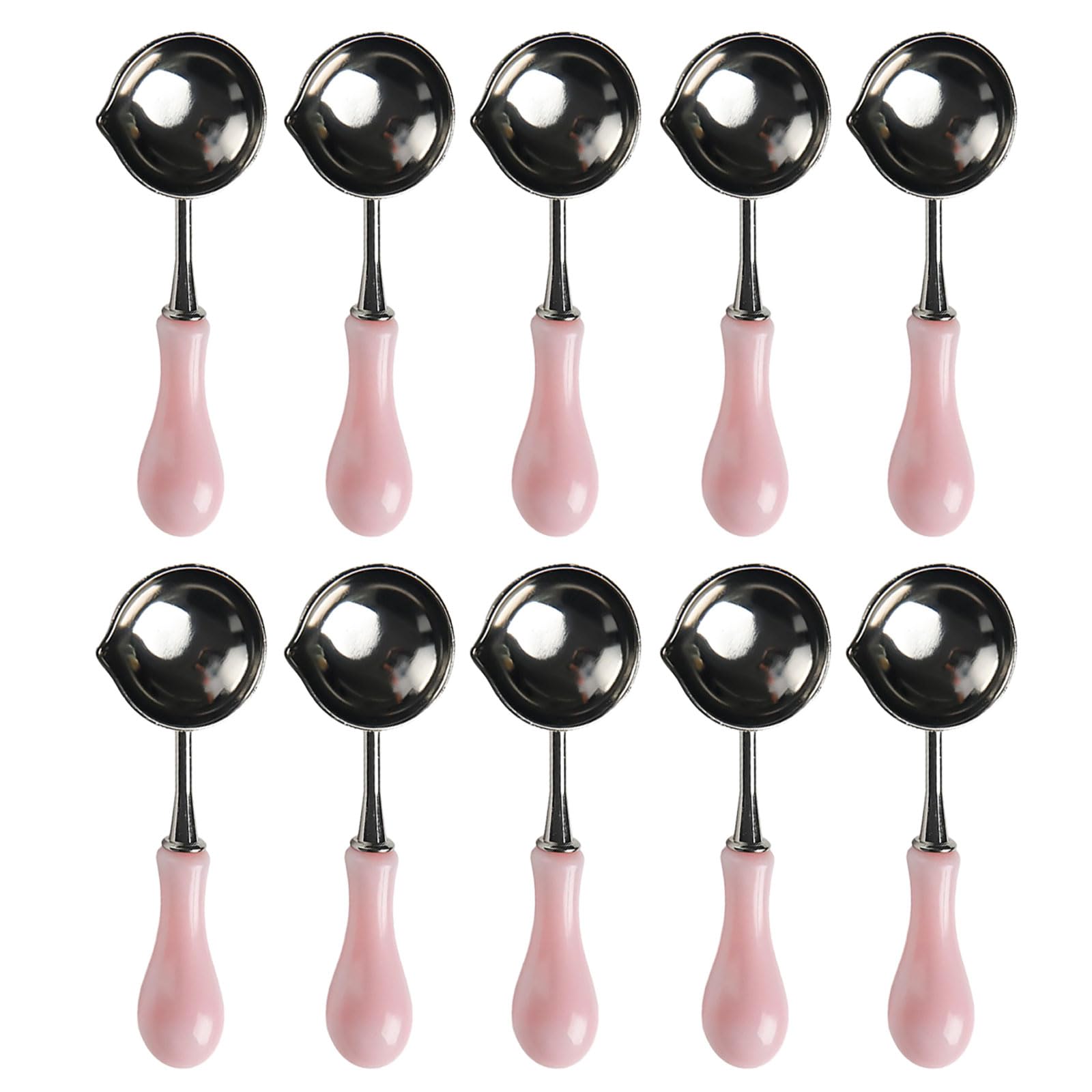 Tsophreniq 10 Pcs/Set Waxed Sealing Melting Spoon Sealing Stamp Melting Spoon Waxed Seal for Invitations