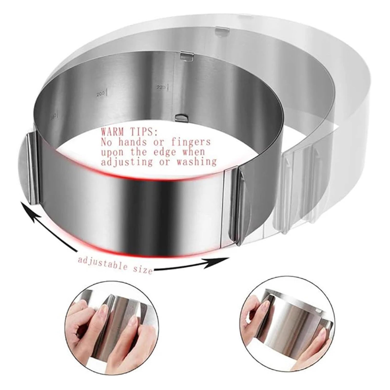 Edelstahl Mousse Ring Einstellbare Kuchen Mousse Form Edelstahl 15,24 zu 30,48 cm Ring Backen Dekoration