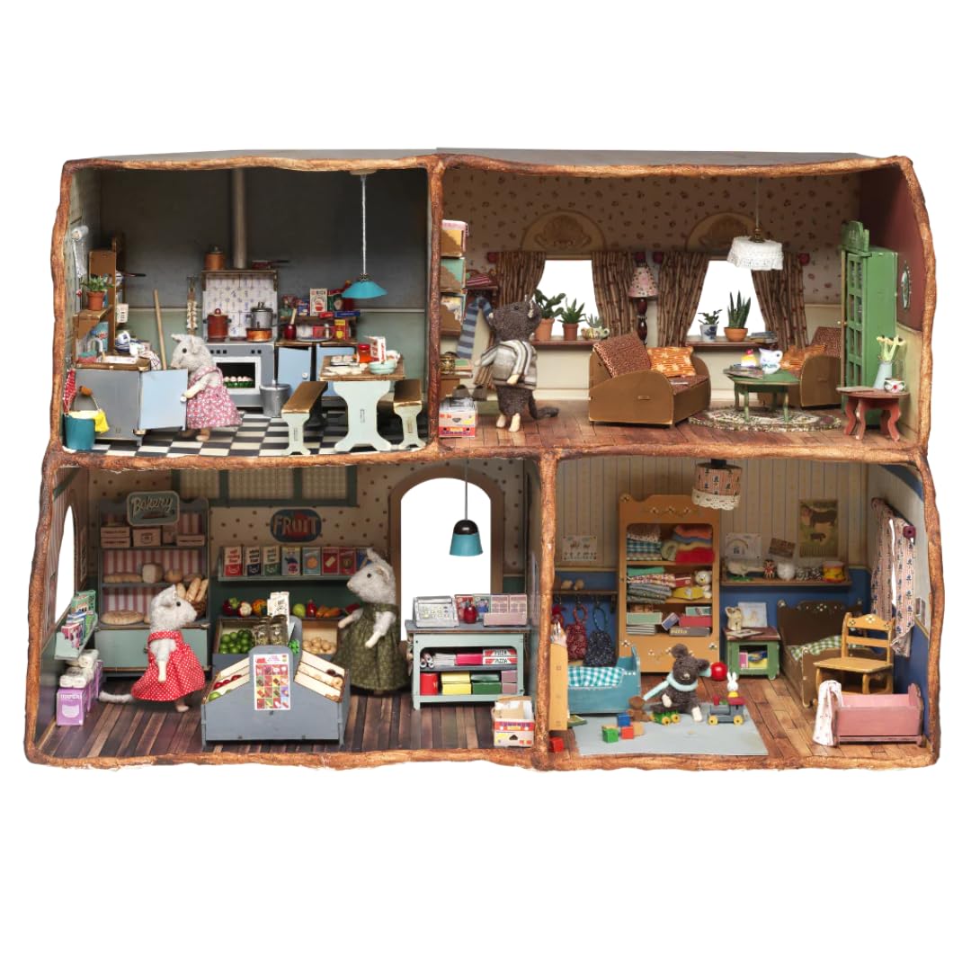 Sam & Julia - Paket: Baue Dein eigenes Mäusehaus - Miniatur Räume, Puppen-Möbel und Zubehör 1/12 fürs Puppenhaus oder für die Puppenstube zum selber basteln