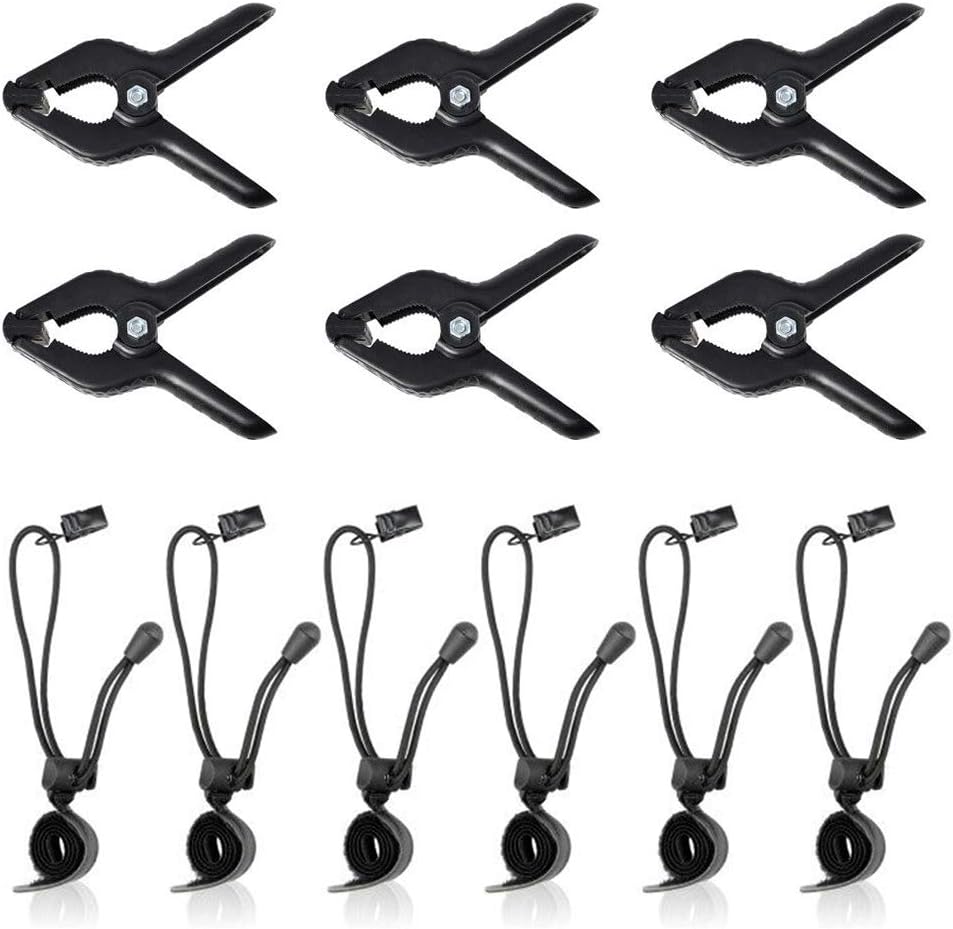 SLOW DOLPHIN Heavy Duty Spring Clamps and Background Clips for Muslin Backdrop, Photo Studio, Photography Backdrop Support(12 pcs)