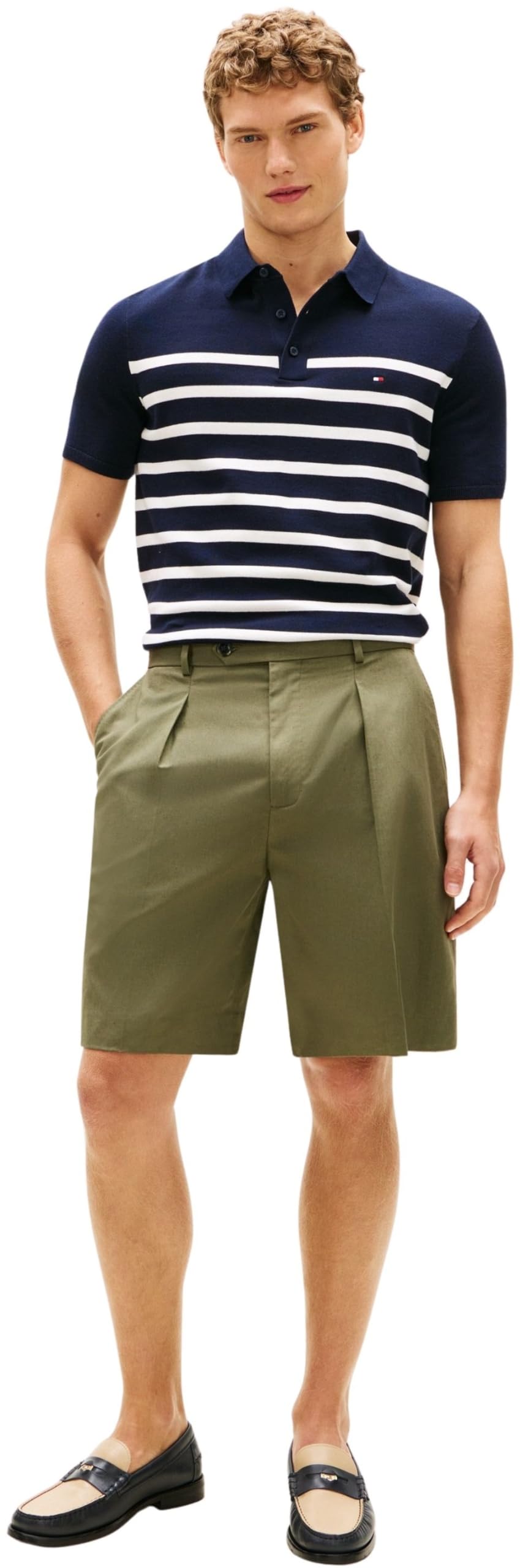 Tommy Hilfiger Polo Manches Courtes Homme Essential Cotton Knitted Épais