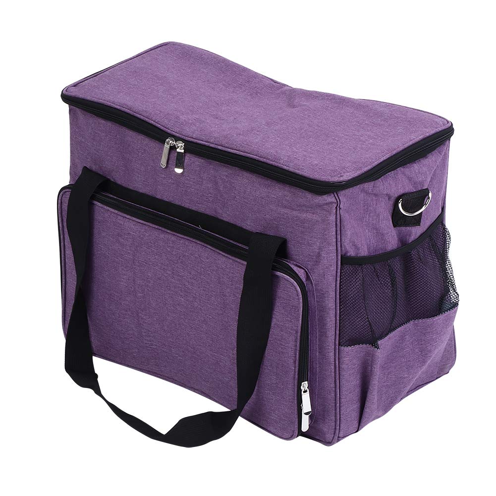 Haofy Funda Antipolvo para Máquina de Coser, Tela Oxford 600D Impermeable, Bolsa de Almacenamiento Multifuncional para Viajes y Uso Doméstico (Purple)