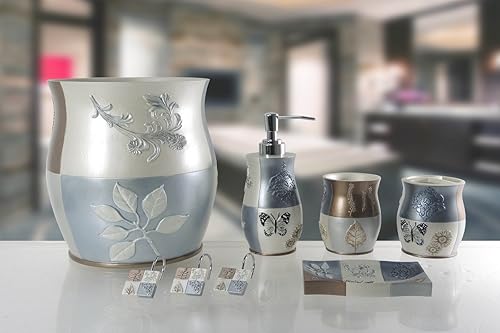 Miniatura 5 de Juego de accesorios decorativos de baño de 6 piezas de cerámica (Venezia Acqua)