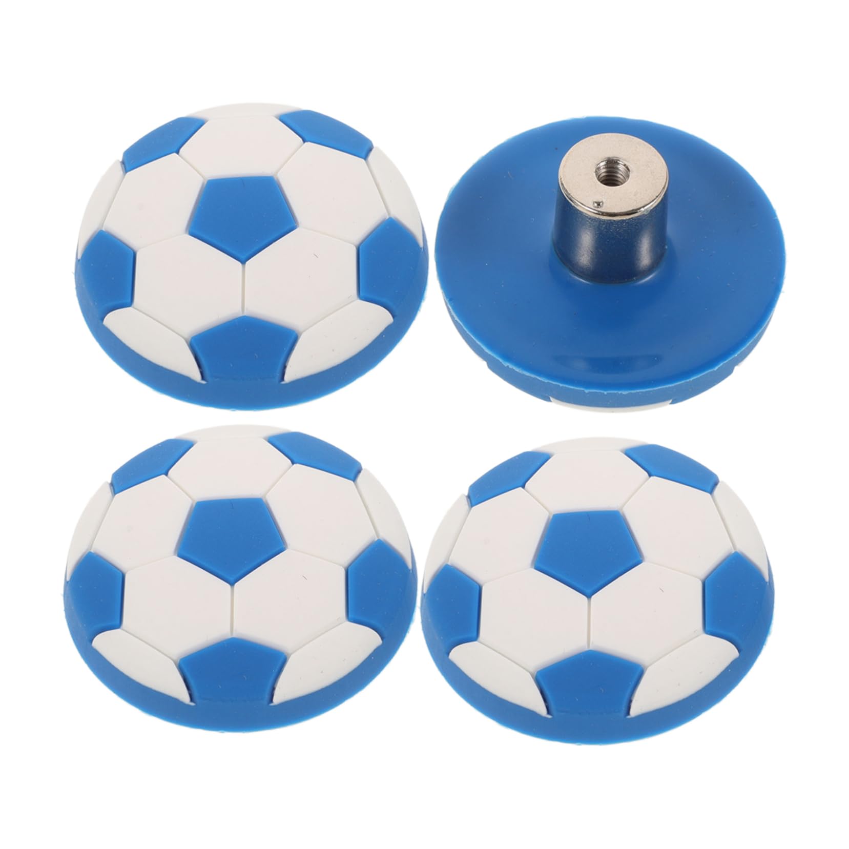 NULYLU Door Knobs 4pcs Cartoon Silicone Handles for Boys and Girls Soccer Cabinet Kitchen Cupboard Wardrobe