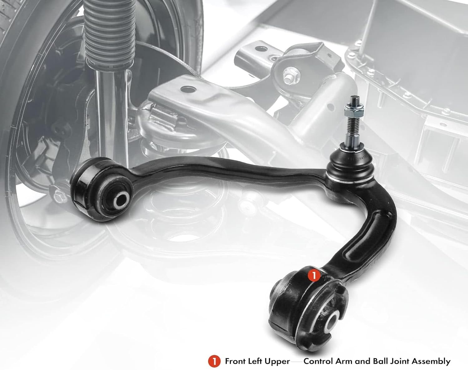 A-Premium Front Left Upper Control Arm, with Ball Joint & Bushing, Compatible with Ford F-150 2004-2014, Expedition 2007-2017, Lincoln Navigator 2007-2017, Mark LT 2006-2008