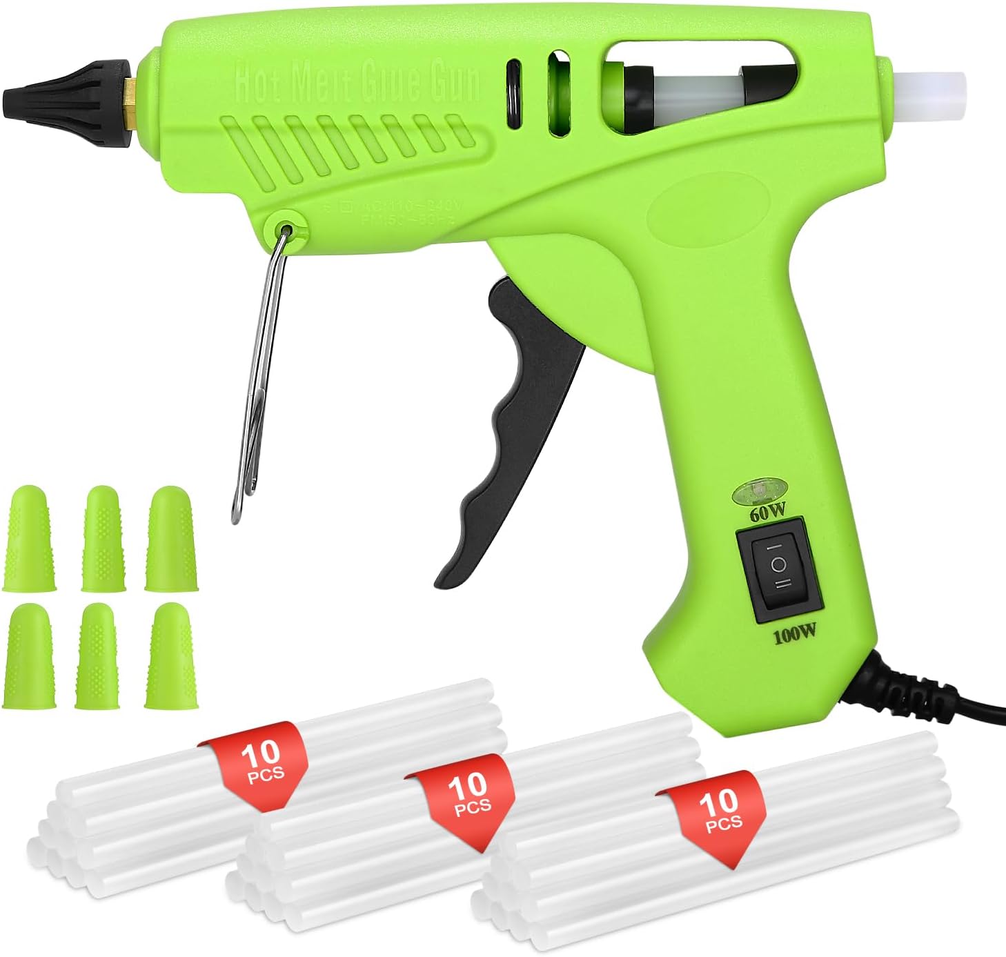 Heißklebepistole 100W Mit 20 Klebestiften - Blaue Klebepistole Für Heimwerker