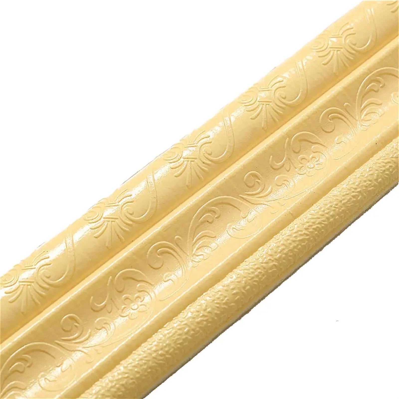 QAUUCP Dado Rail Self Adhesive Foam Wall Edge Strip Stickers Self-Adhesive Waterproof Baseboard Corner Waist Line Wallpapers Border Home Decoration(Cream-Colored)
