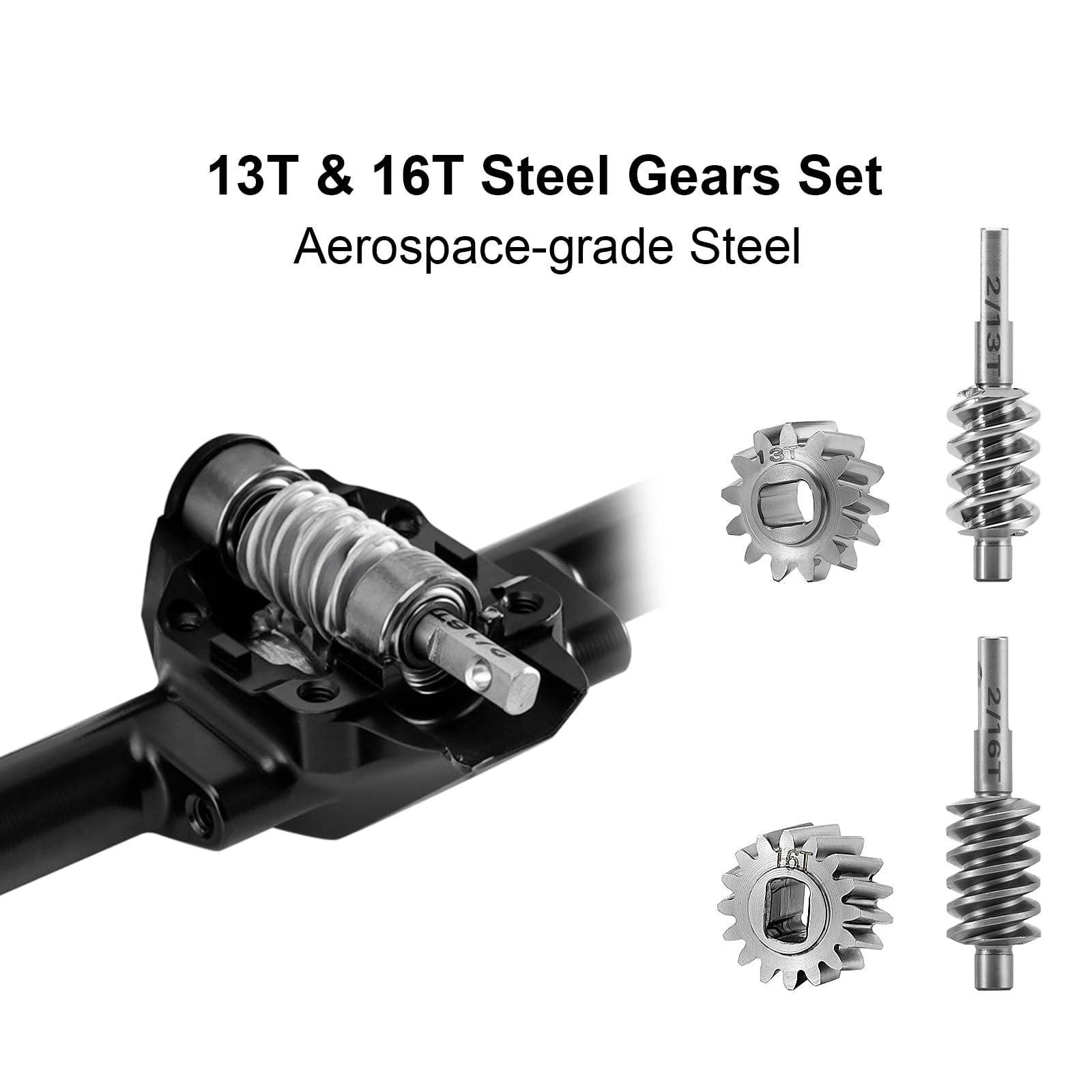 INJORA-Achsen in Serienbreite mit Messing-Achsschenkeln für 1/30 Axial SCX30