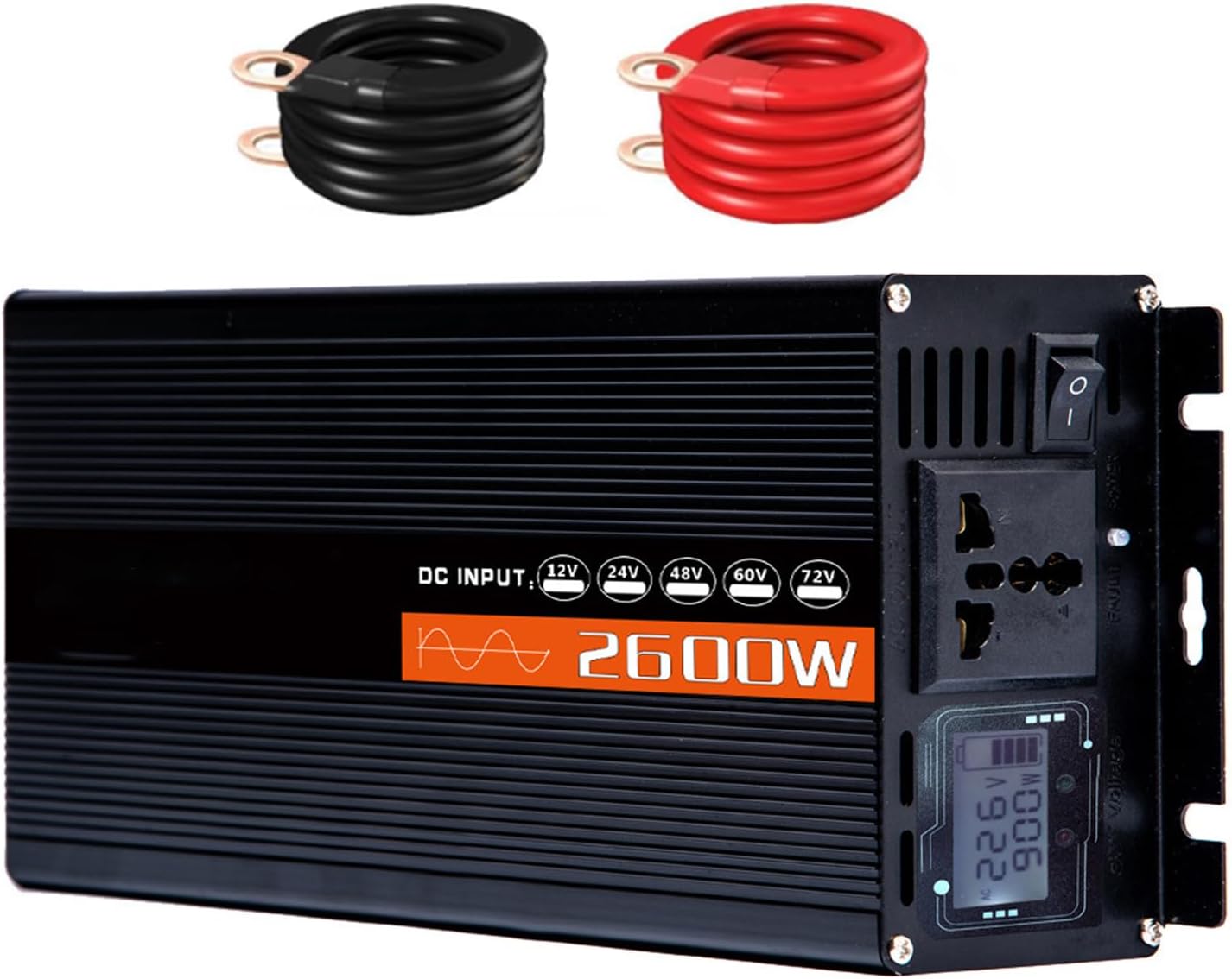 12v to 110v 60hz,YXINHONGYUE Pure Sine Wave Inverter Peak Power 2600W DC 12V 24V 48V 60V to AC 220V Voltage 50/60HZ Power Supply Solar Car Inverter for Laptop,Home, Vehicles