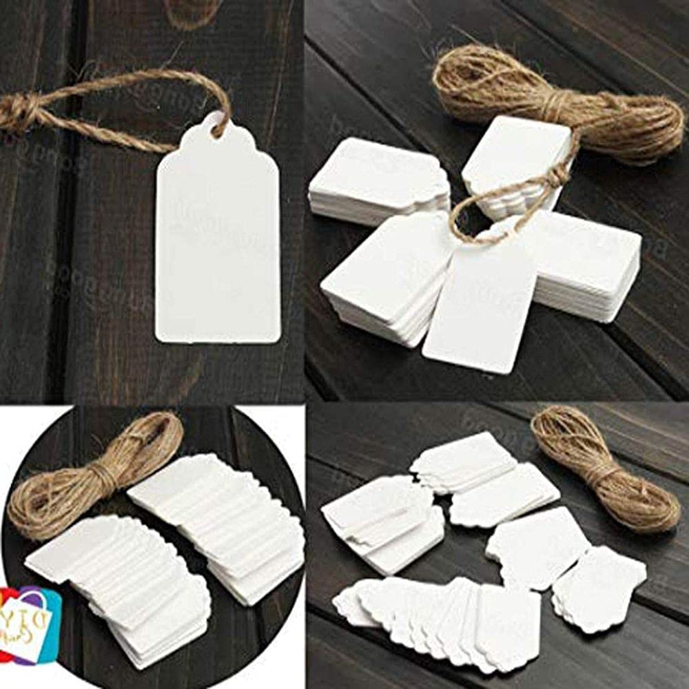 DIY CraftsCT-DIY-HI-47343 Scallop Kraft Paper Label Party Gift Name Tag Hand Draw Name Card, 2, Pack of 200 (Multicolor)