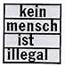 Produktbild Kein Mensch ist illegal Aufnäher/Bügelbild / Stickbild/Iron on Patch