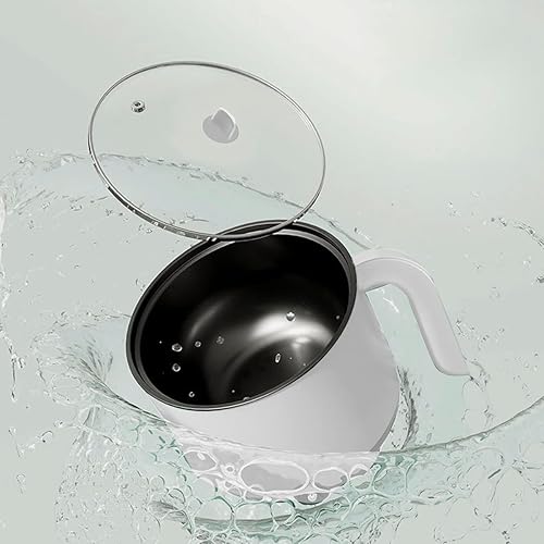Miniatura 7 de Olla caliente eléctrica de 1.7 litros, mini olla rápida de fideos, olla, cacerola antiadherente para huevos, 110 V 600 W - Para agua hirviendo,