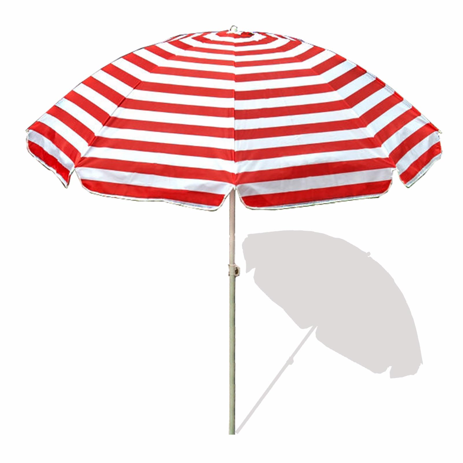 Duży Parasol W Paski, 200 Cm, Odporny Na Promieniowanie Uv, Okrągły, Przenośny Parasol Tarasowy Do Ogrodu, Na Taras, Podwórko,RedA-200cm(6.5ft)
