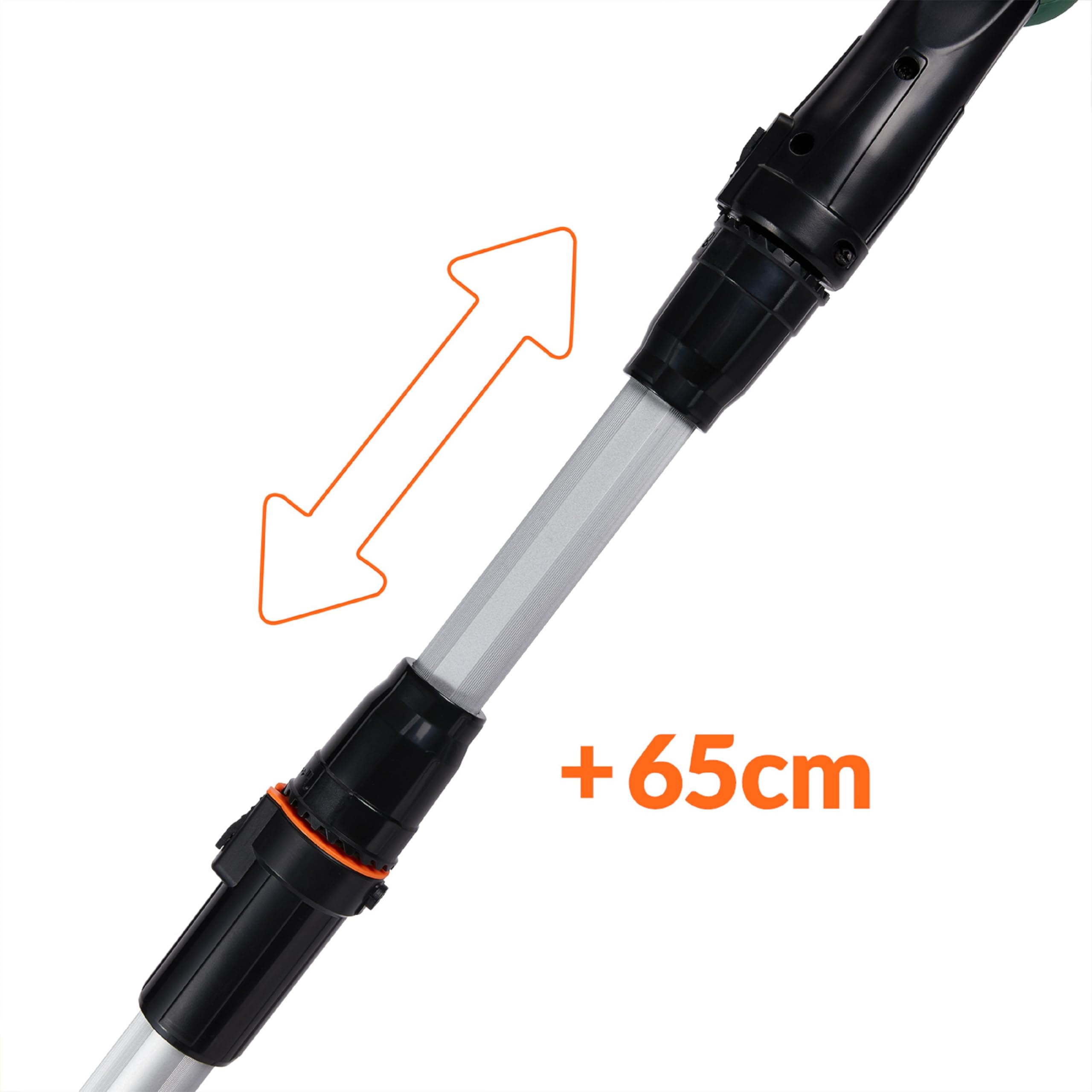 GARDEBRUK® Elagueuse sur perche électrique 750W poignée ergonomique lame 26cm télescopique coupe branche tronçonneuse sécateur scie arbre branches