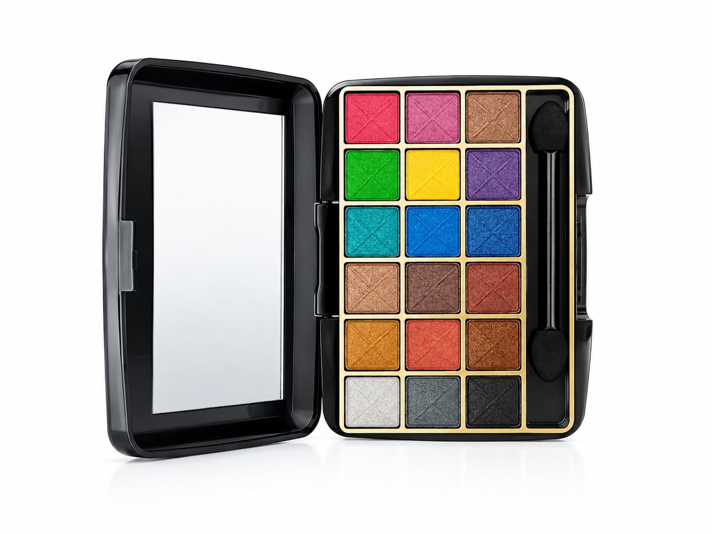 18 Color Eyeshadow Palette with Mirror & Dual Applicator | Highly Pigmented Matte & Shimmer Eye Shadow Kit | Long Lasting, Blendable Makeup Palette for Women & Girls | Multicolor-image-30