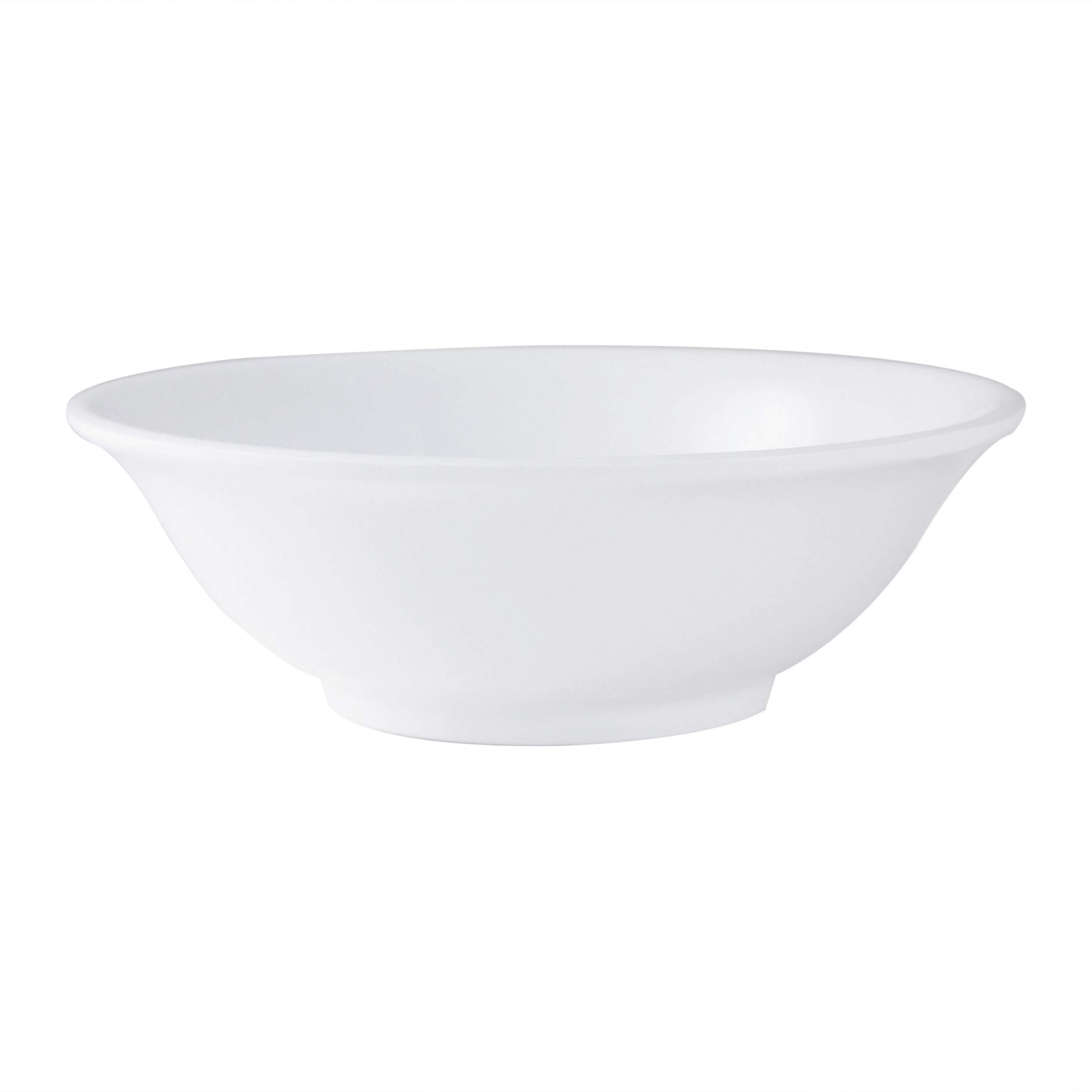 Thunder Group Nustone white melamine dinnerware collection 70 oz, 9 3/4" rimless bowl, comes in dozen