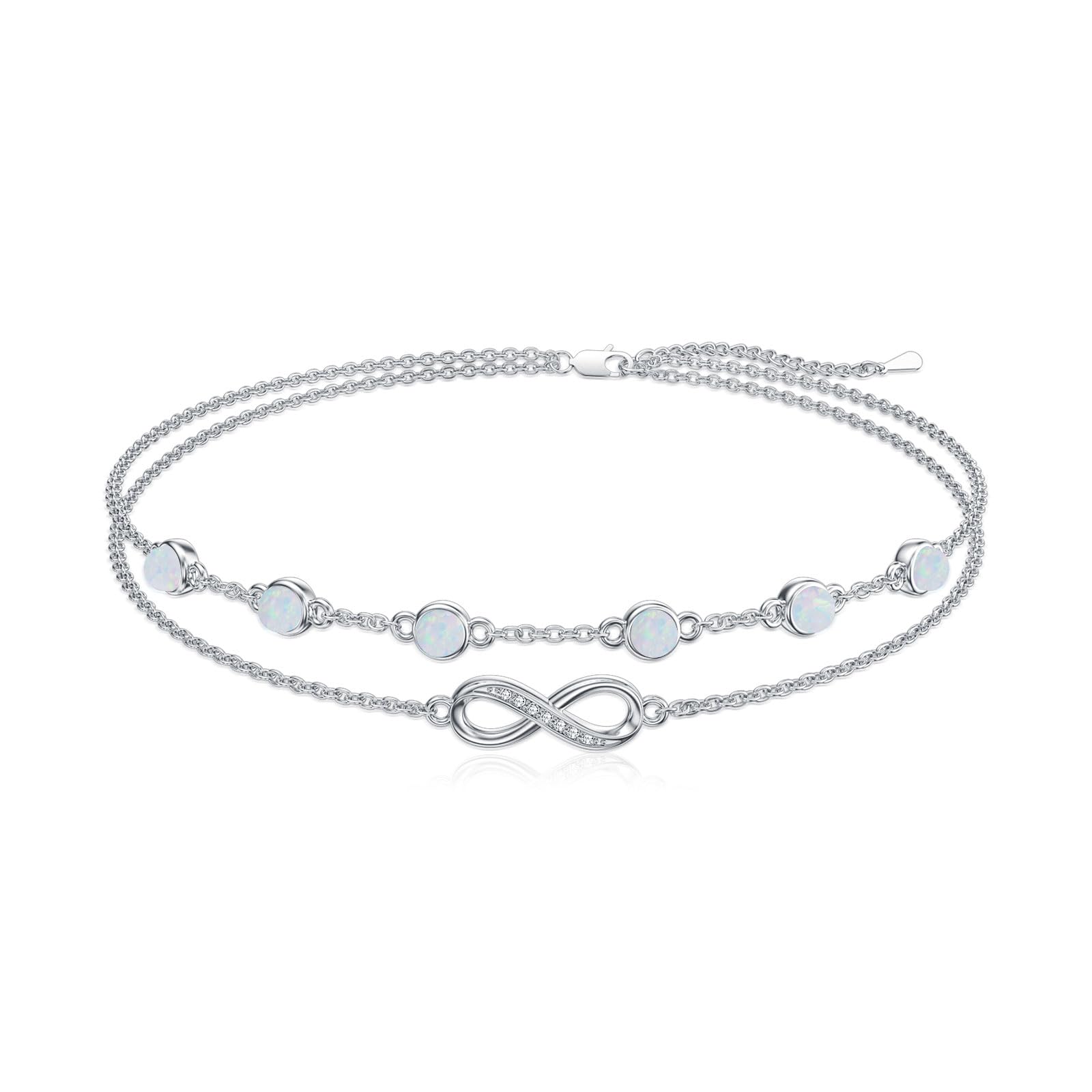 Dorunmo Anklet Bracelets For Women 925 Sterling Silver Birthstone/Infinity/Butterfly/Evil Eye/Turtle/Pineapple/Starfish/Heart Anklets Bracelets Jewelry Gifts for Women