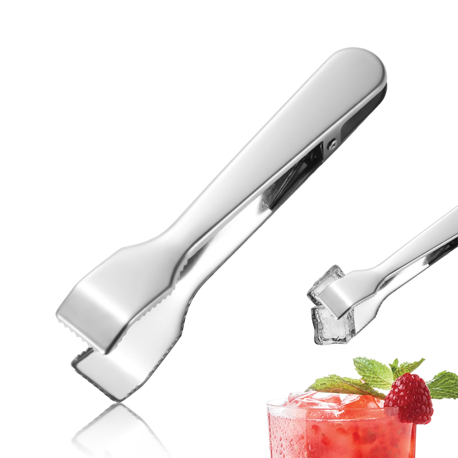 KMYZQDV Ice Tongs for Bucket Bar Stainless Steel Cube Tong with Claw Grips Sugar Cube Tongs for Buckets Large Cubes Kitchen Use for Home Hotel Ice Bars