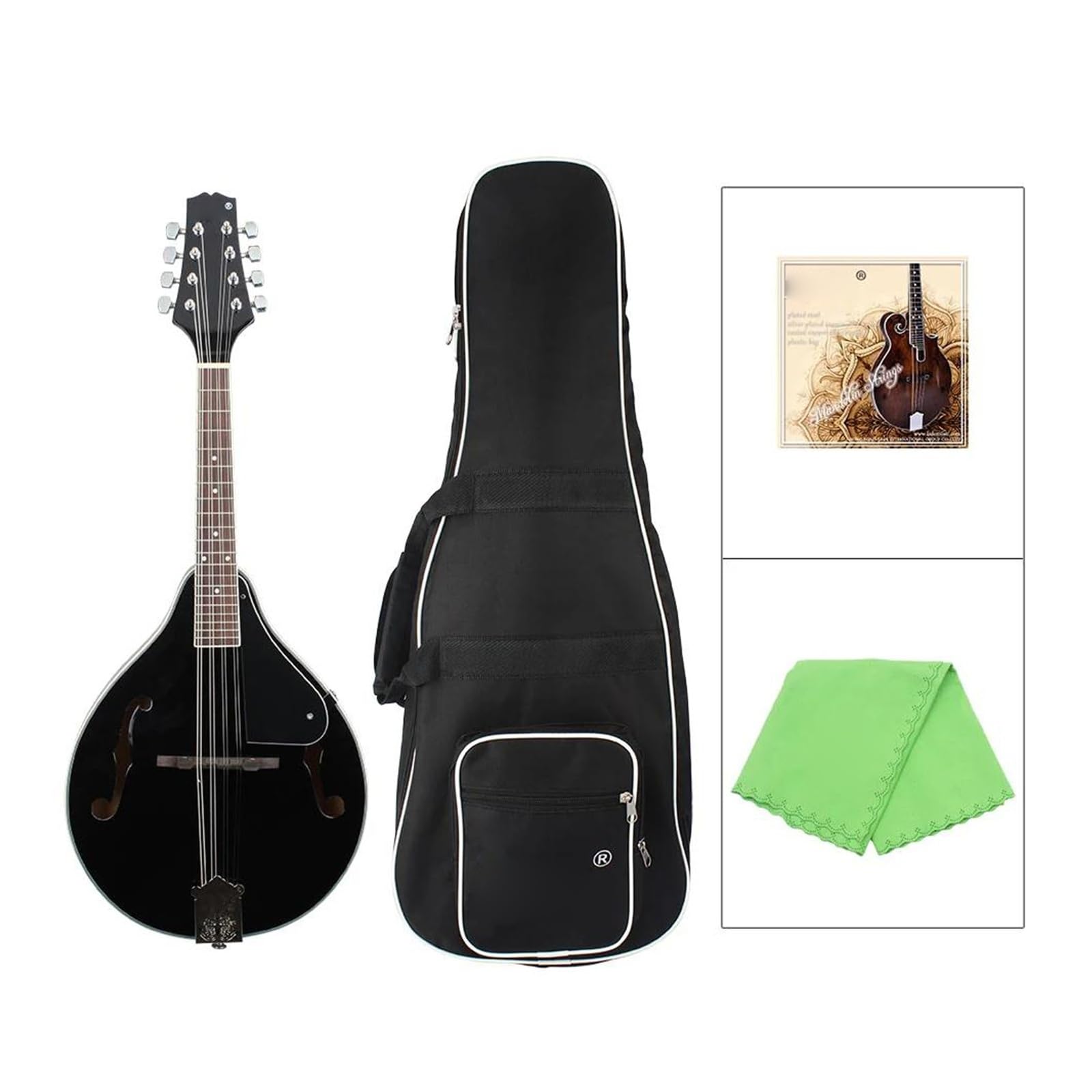 Zestaw Instrumentów Mandolinowych 8 strunowa mandolina w stylu A z drewna lipowego dla początkujących do ćwiczeń na instrumentach strunowych