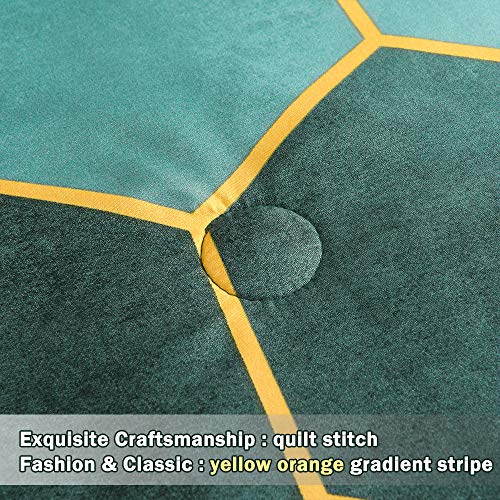 Sisher Green Geometric Comforter Set King Size(230X260Cm), Marble Bedding Sets For Man Woman, 3 Pcs Soft Microfiber Quilt Bed Set With 2 Pillowcases #TOP4