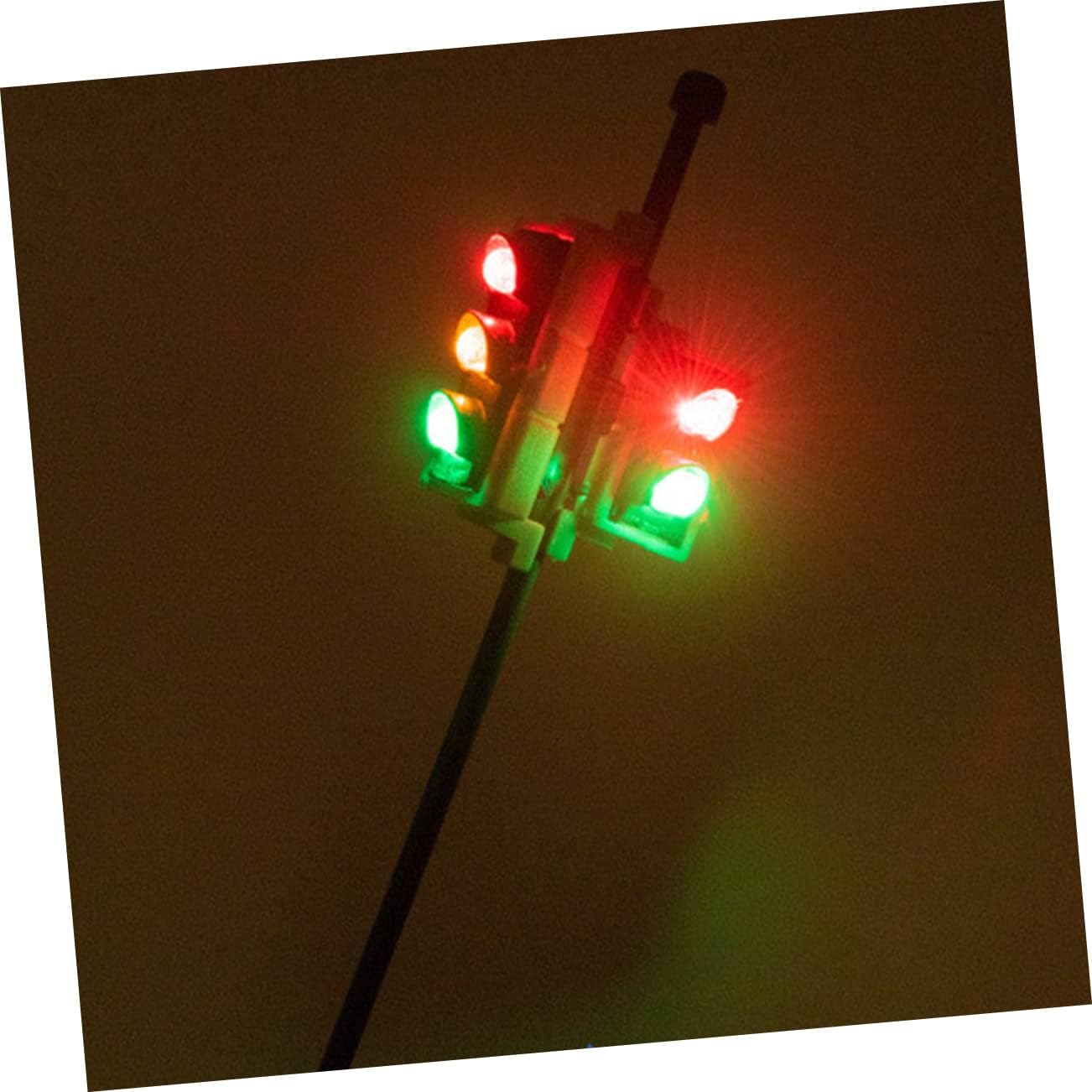 DOITOOL Micro Landscape Light Ornament Simulated Road Signal Light Table Building Material Mini House Decor