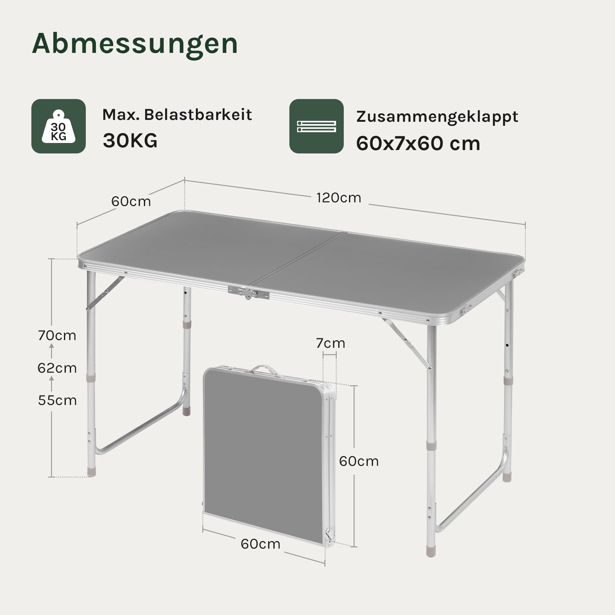 campingtisch 100x80 WOLTU Klapptisch 120x60cm, höhenverstellbar, Grau Category:Rennräder_8 2 Accessory:Side Throttle Plate Pidcock und Co. im