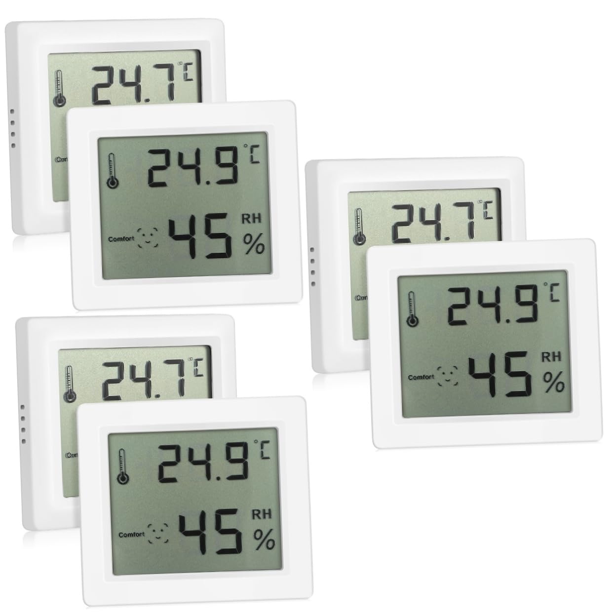 BESPORTBLE 3 Series Higrómetro Para Hidrómetro Interior Termómetros Humedad Digital Herramienta De Medición De Temperatura Calibre De Temperatura Abs 2 Piezas X 3