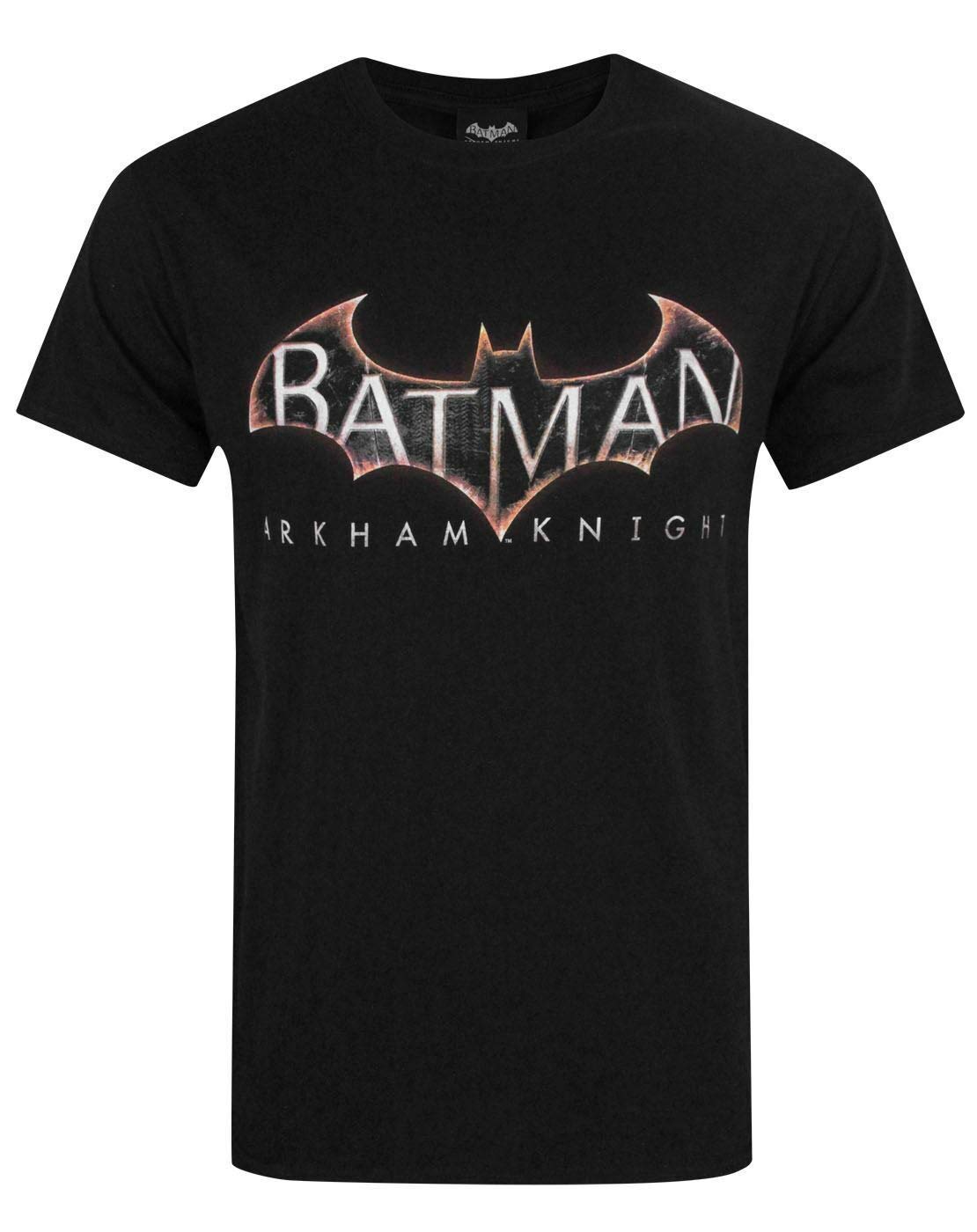 Dc Comics Black Batman Arkham Knight Men's T-Shirt Small
