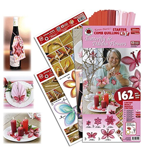 Karen Marie Klip: Butterfly & Dahlia Flowers Comb