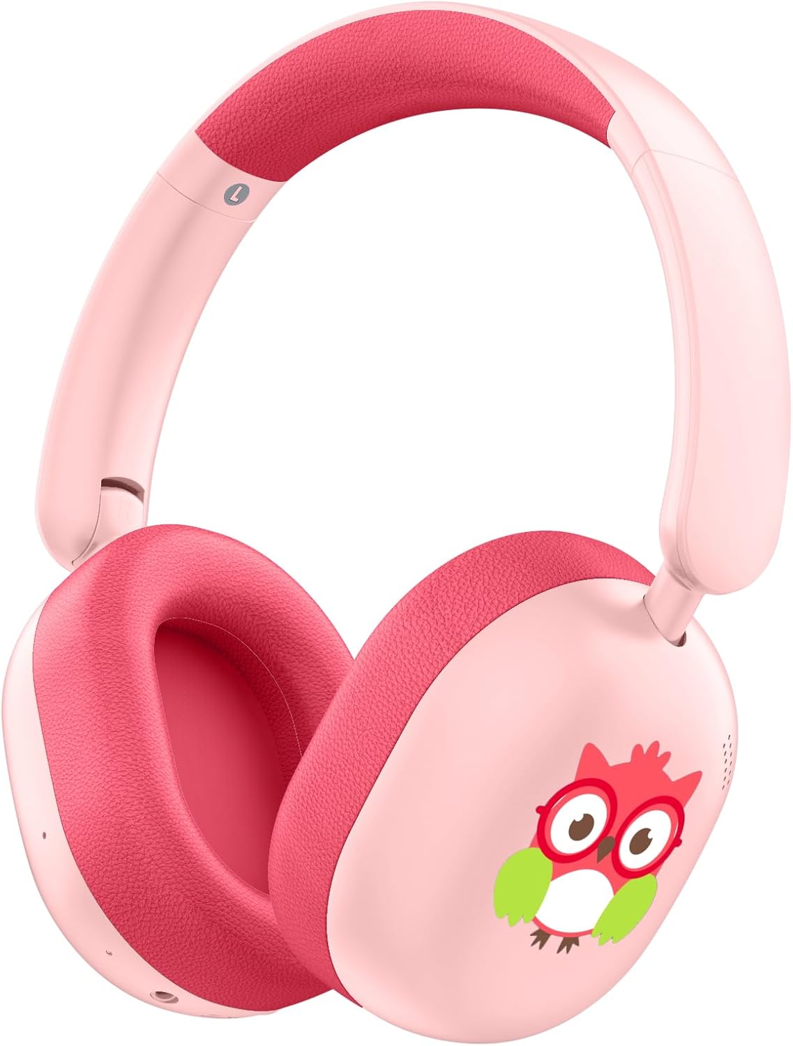 LOBKIN Kids Headphones Bluetooth 5.4,Over Ear Kids Headphones Wireless with Mic 50H Playtime Colorful LED Lights AUX Cord 94dB Safe Volume Limited Foldable Design for Boy Girl Travel/School/iPad