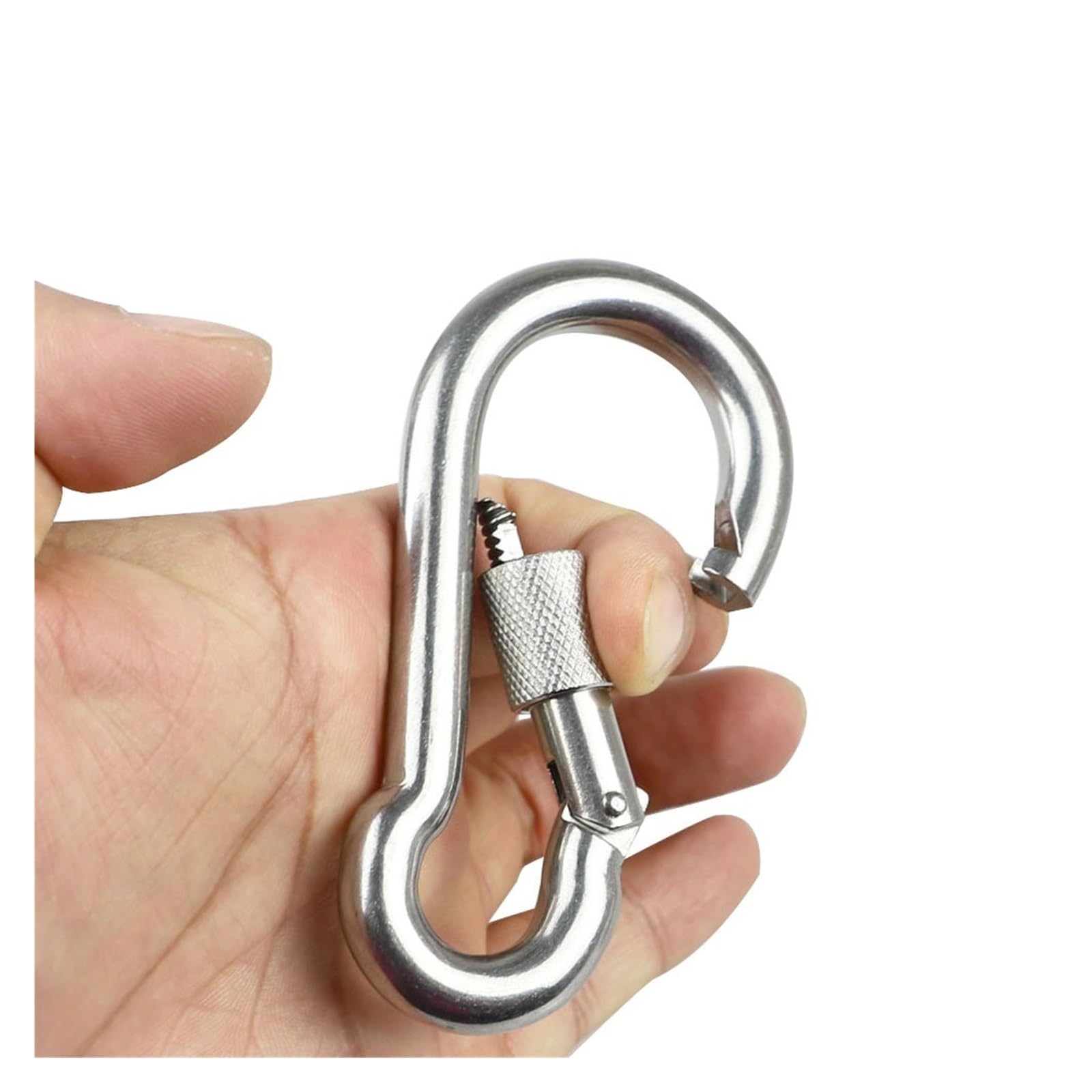 304 SS Schraubverschluss-Karabinerhaken, 5er-Pack | Schnellverbindungsglied, Größen M5–M8, Federverschluss, for Rigging und Lanyards(8mm-5pcs)