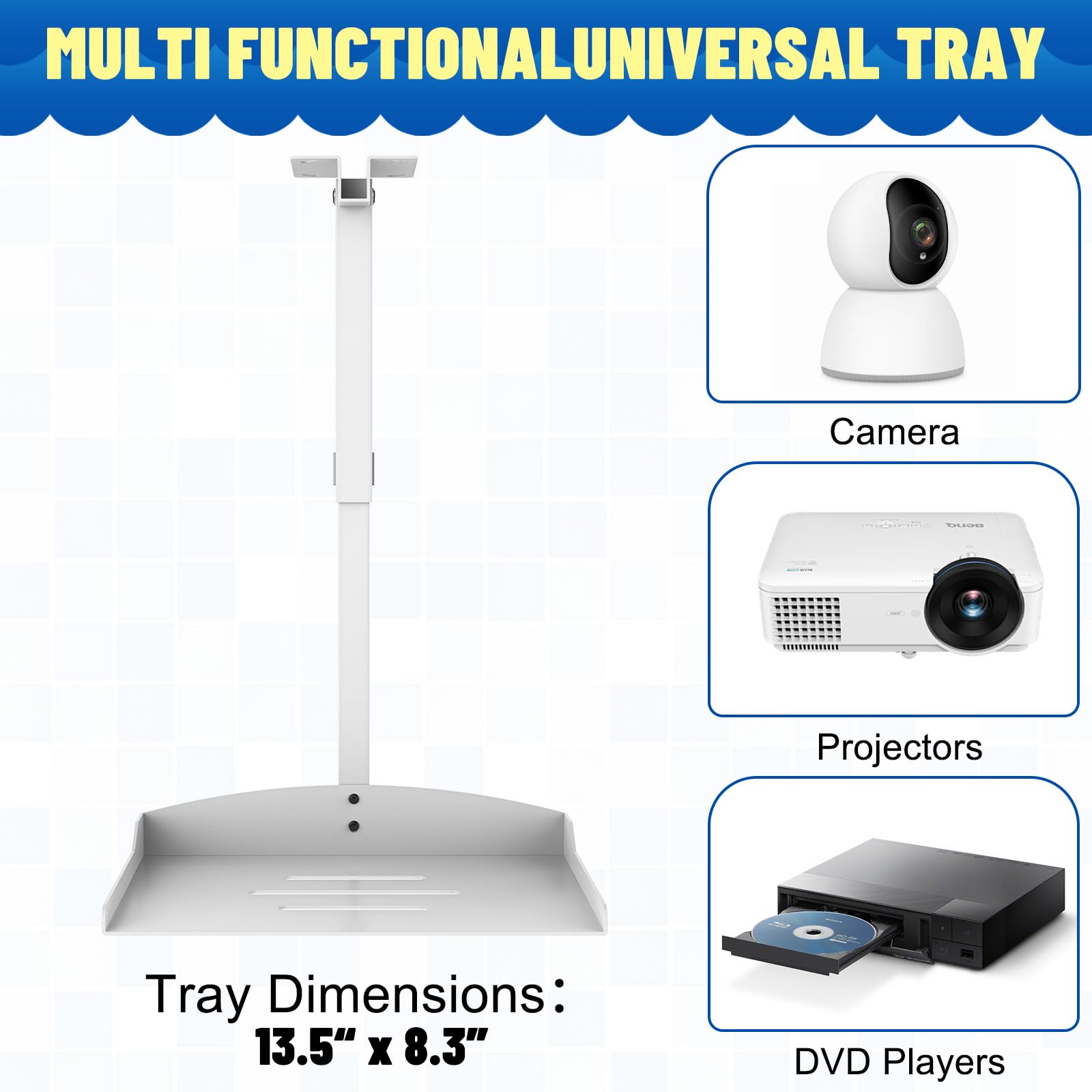 Supporto da soffitto per proiettore ad altezza regolabile per Home Theater