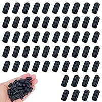 Vista 12 de Tapones redondos de goma para pernos, tapa de tornillo, protectores de rosca de rosca de 1/4 de pulgada, diámetro interior, 0.689 in de longitud