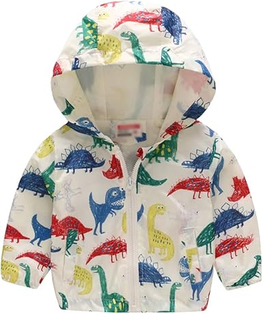 Kaiyei Garcon Fille Enfant Veste Printemps Automne Section Mince Manteau Demi Saison Veste Bebe Blouson A Capuche A Glissiere 2 8 Ans Cartoon Impression Veste Court Amazon Fr Vetements