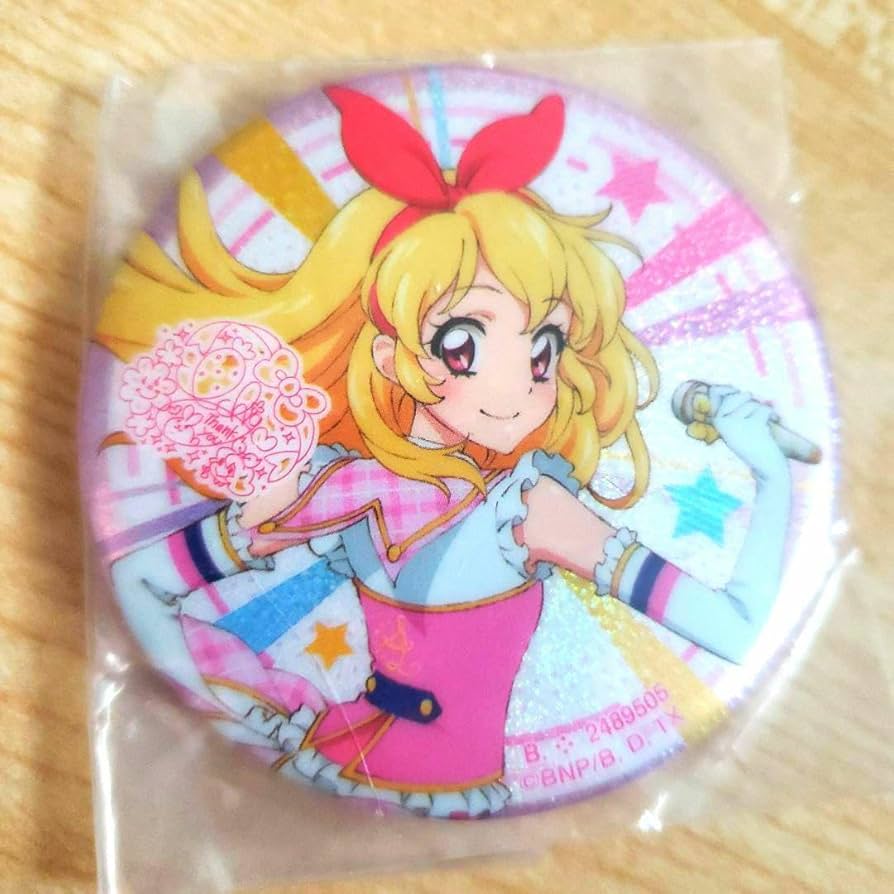 アイカツ まるい 缶バッジ いちごちゃん 凹みキズ等有 アイカツ