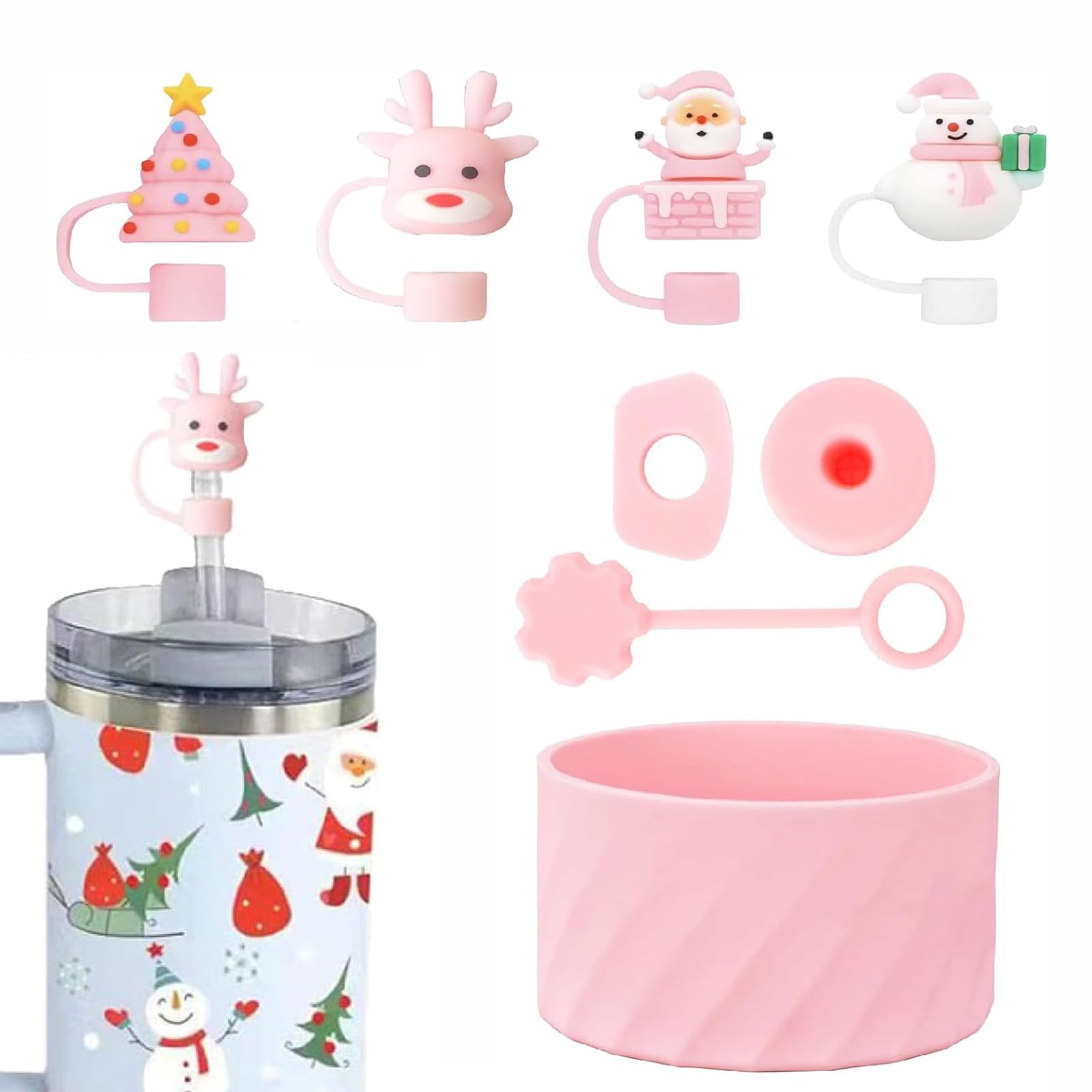 Gosknor Weihnachtsbecher-Zubehör Für Stanley - Hirsch Design Mit 5 Teilen Set